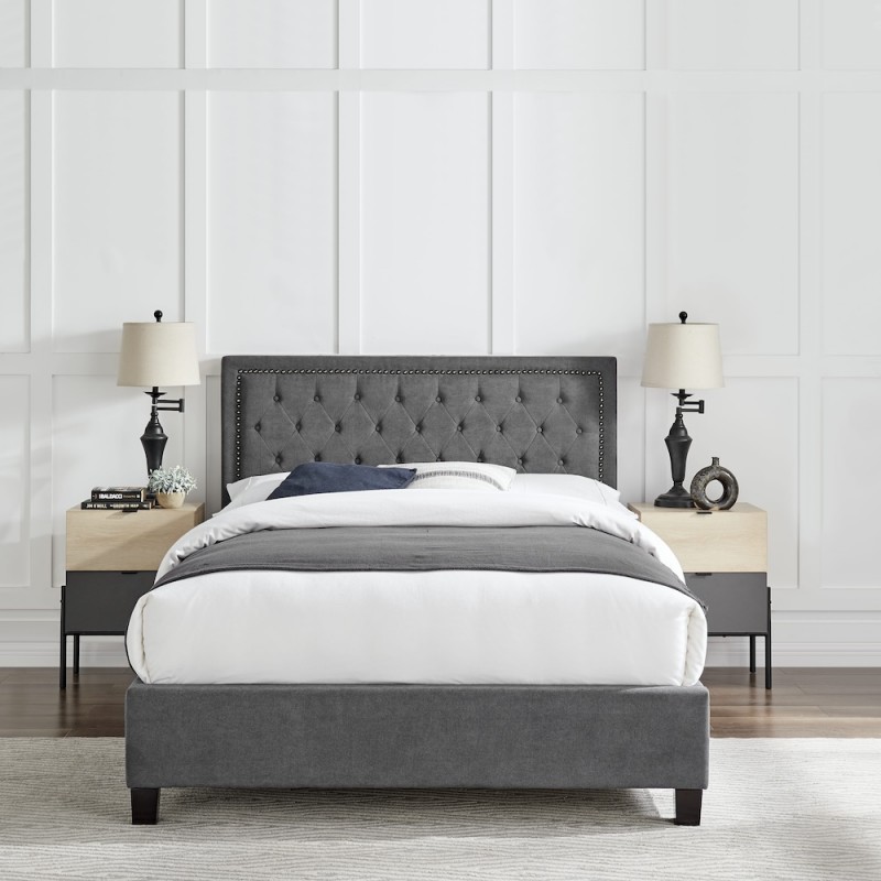 LL Rhea Dark Grey 5ft Bed Frame